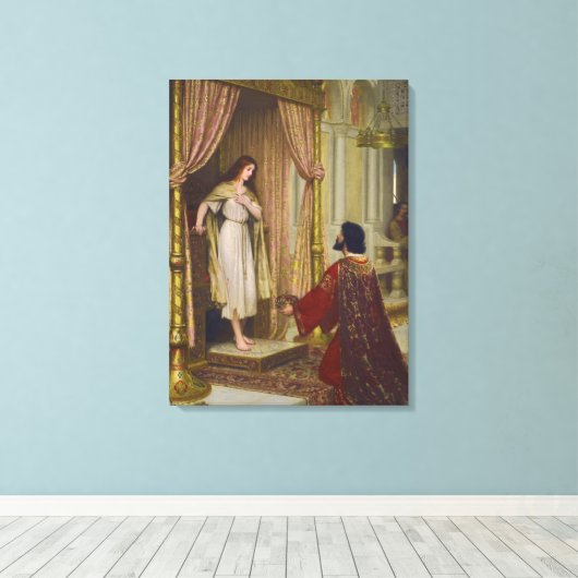 De koning en het bedelmeisje canvas afdruk (Insitu (Houten vloer))