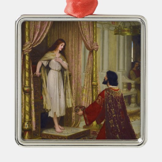 De koning en het bedelmeisje metalen ornament (Voorkant)
