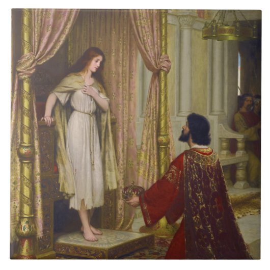 De koning en het bedelmeisje tegeltje (Voorkant)