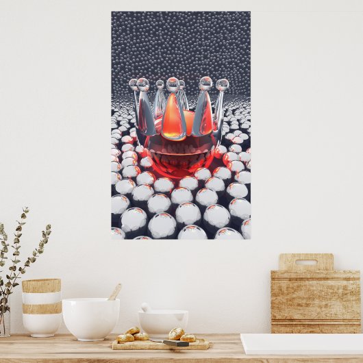 De koning en het volk poster (Keuken)