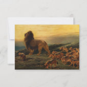 De koning en zijn satellieten van Briton Riviere Bedankkaart (Voorkant)