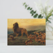 De koning en zijn satellieten van Briton Riviere Bedankkaart (Staand voorkant)