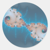 De koning - Fractal Ronde Sticker (Voorkant)