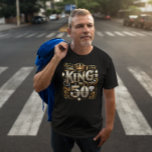 De koning is 50 Glam Retro Typography Design Tri-Blend Shirt<br><div class="desc">De Koning is 50 Glam Retro Typografie Ontwerp met gouden en witte diamanten.</div>