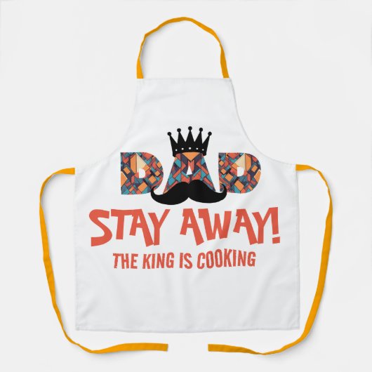 De koning is aan het koken: Geometrische letters Schort (Voorkant)