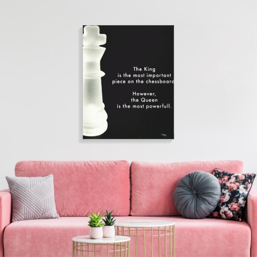 De koning is... canvas afdruk (Insitu (Woonkamer))