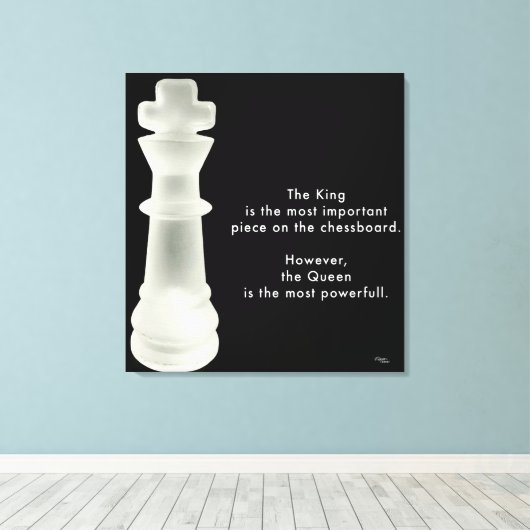 De koning is... canvas afdruk (Insitu (Houten vloer))
