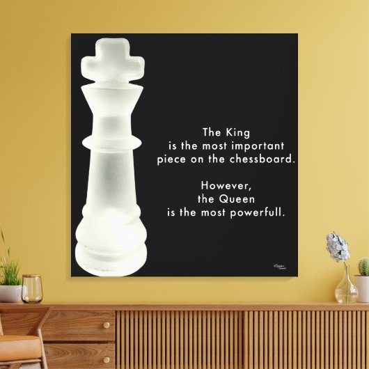De koning is... canvas afdruk (Insitu (Woonkamer))