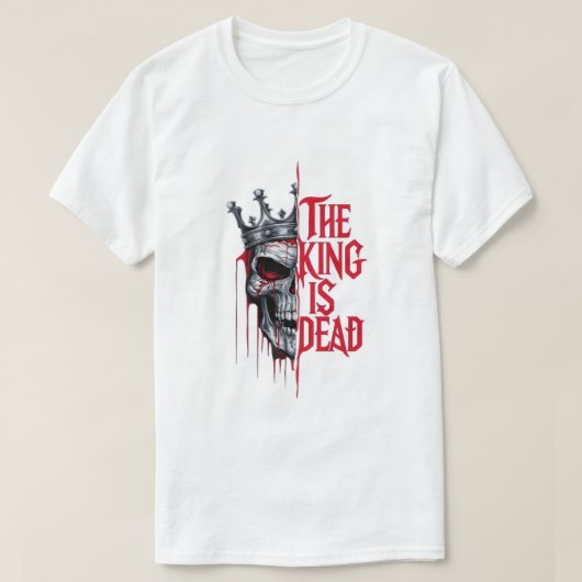 De Koning is Dood Schedel T-shirt (Design voorkant)