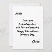 De koning is een vrouw bedankkaart (Achterkant)