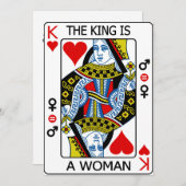 De koning is een vrouw bedankkaart (Voorkant / Achterkant)