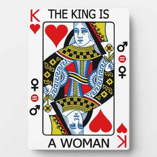 De koning is een vrouw fotoplaat (voorkant)