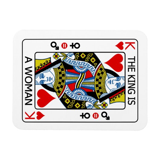 De koning is een vrouw magneet (Horizontaal)