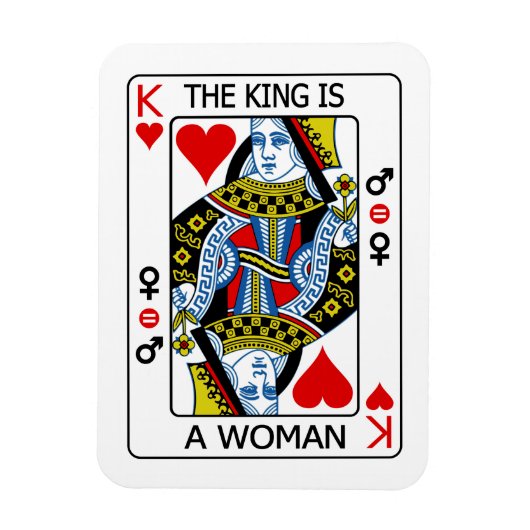 De koning is een vrouw magneet (Verticaal)
