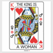De koning is een vrouw sticker (Vel)