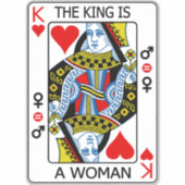De koning is een vrouw sticker (Voorkant)