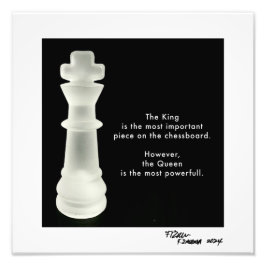 De koning is... foto afdruk