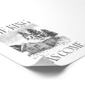 De Koning is gekomen Cabin Christmas Wall Art Poster (Hoek)