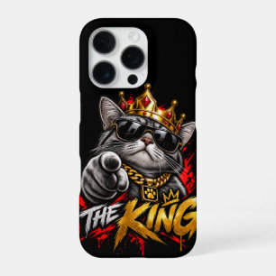 De Koning Koele Kat Met Kroon Hoesje iPhone 16 Pro Hoesje