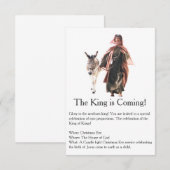 De Koning komt met Kerstmis Uitnodiging (Voorkant / Achterkant)