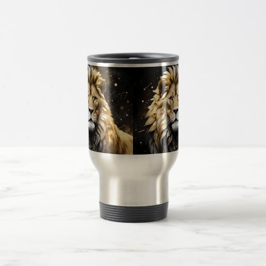 De koning: majestueuze gouden en grijze mannelijke reisbeker (Center)