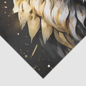 De koning: majestueuze gouden en grijze mannelijke tissuepapier (Detail)