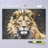 De koning: majestueuze gouden en grijze mannelijke tissuepapier (Craft)