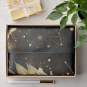 De koning: majestueuze gouden en grijze mannelijke tissuepapier (Geschenk)