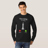De koning noemt Chess Checkmate Gambit Queen T-shirt (Voorkant volledig)