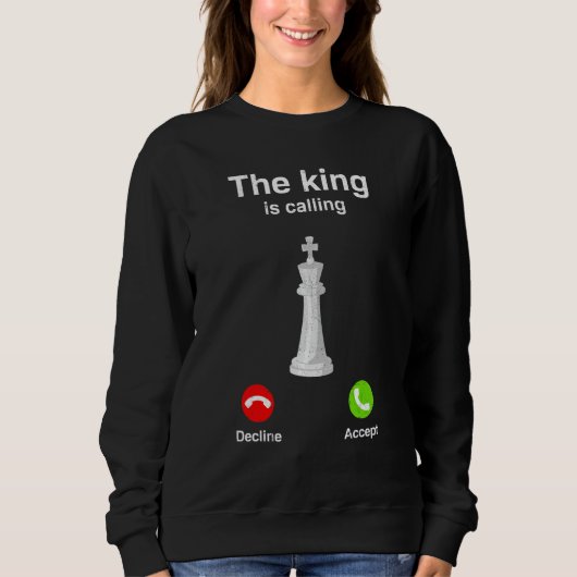 De koning noemt Chess Checkmate Gambit Queen Trui (Voorkant)