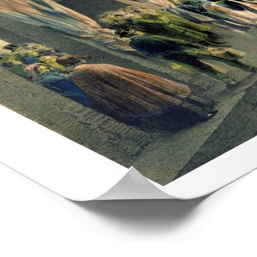 De koning op het nieuwe kruisstation (litho) poster (Hoek)