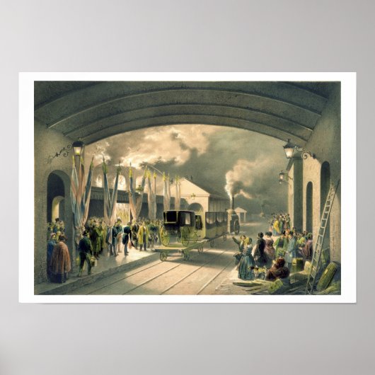 De koning op het nieuwe kruisstation (litho) poster (Voorkant)