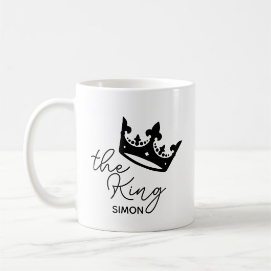De Koning Persoonlijke Kroon Mok Geschenk echtgeno (Links)