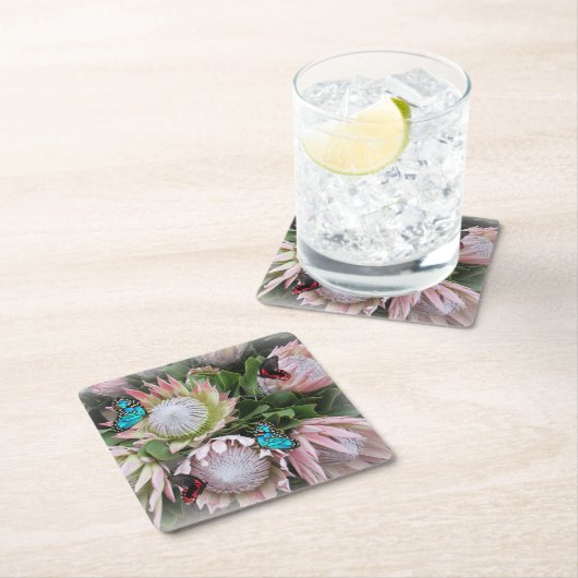 De koning Protea Kartonnen Onderzetters (Insitu)