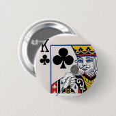 De koning ronde button 5,7 cm (Voorkant /achterkant)