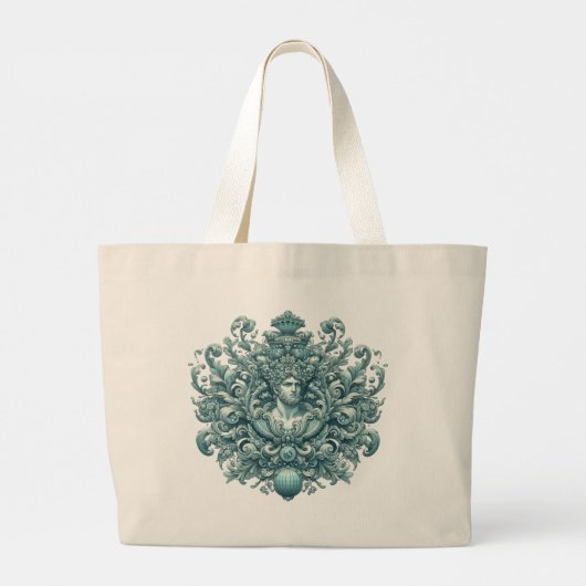 De koning van Aquamarin. Grote Tote Bag (Achterkant)