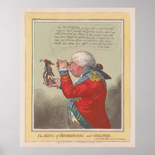 De Koning van Brobdingnag, en Gulliver (1803) Poster (Voorkant)