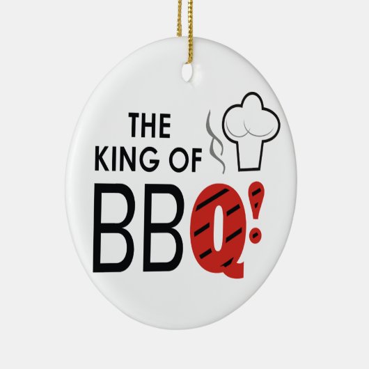 De koning van de BBQ! Keramisch Ornament (Rechts)