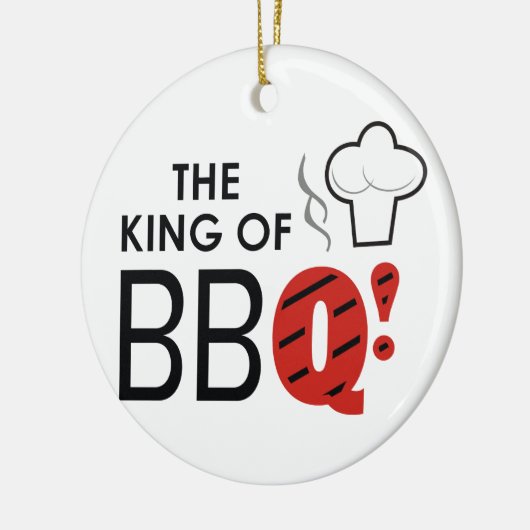 De koning van de BBQ! Keramisch Ornament (Links)