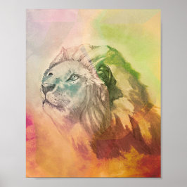 De koning van de borsten drukt af poster