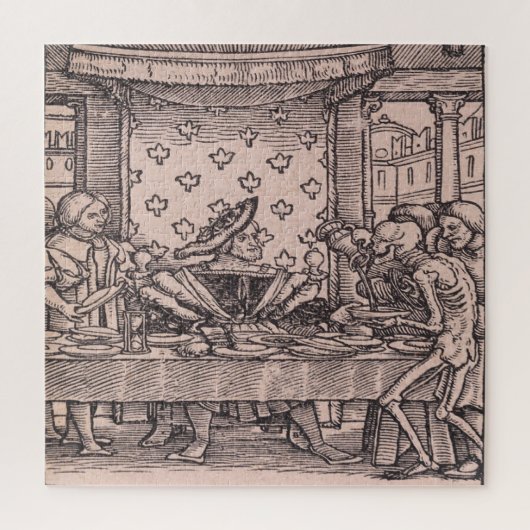 De koning, van de Dans van de Dood Legpuzzel (Verticaal)