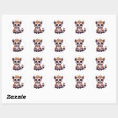 De koning van de dieren ronde sticker (Vel)