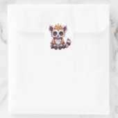 De koning van de dieren ronde sticker (Tas)