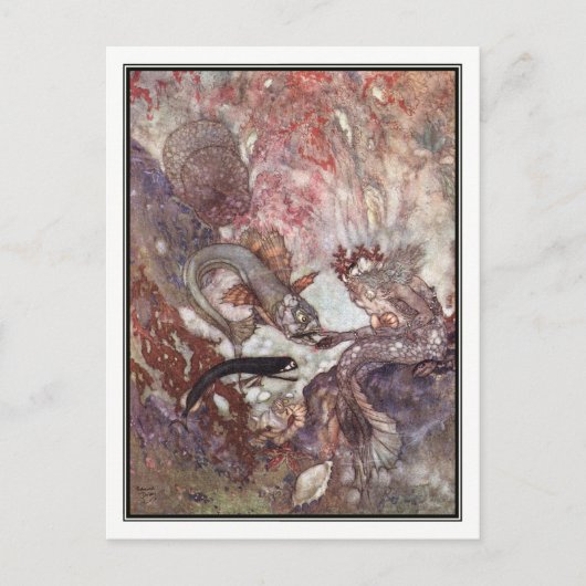 De koning van de Meerman door Edmund Dulac Briefkaart (Voorkant)