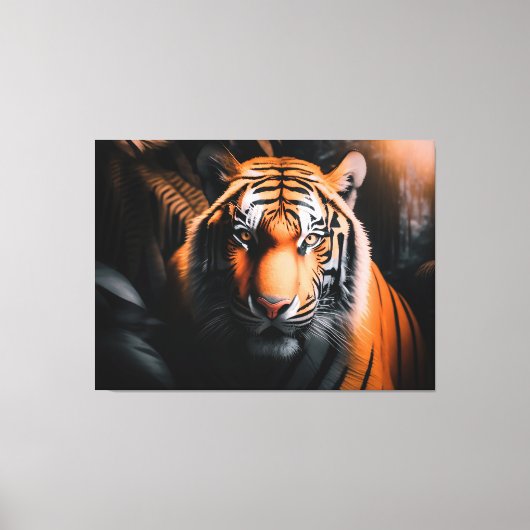 De koning van de Oerwoud - Tiger Canvas Afdruk (Voorkant)