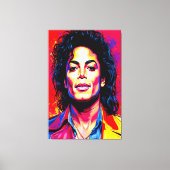 De koning van de Pop in elektrische kleuren Canvas Afdruk (Voorkant)