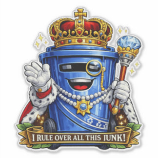 De Koning van de Rommel - Wielbak Waterdichte Stic Sticker