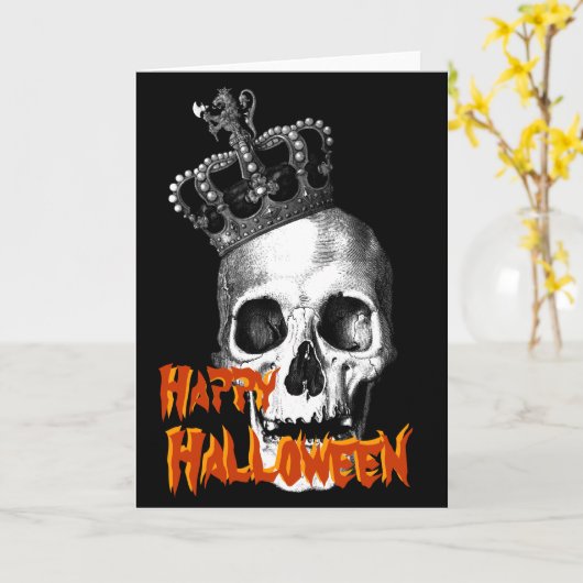 De Koning van de schedel Kaart (Gele Bloem)