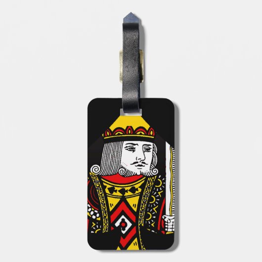 De koning van de schoppen bagagelabel (Achterkant verticaal)