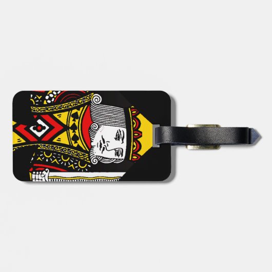 De koning van de schoppen bagagelabel (Achterkant horizontaal)